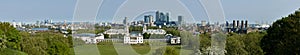 Panorama of London and Isle of Dogs from Greenwich