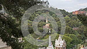 Panorama looking across Parc Guell