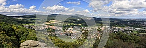 Panorama of the low mountain range Taunus