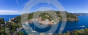 Panorama of luxury resort Portofino in Liguria