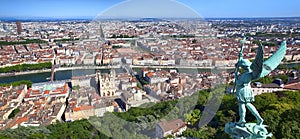 Panorama of Lyon France