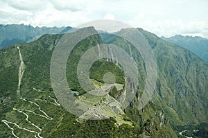 Panorama on the Machu-Picchu city