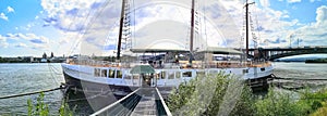 PANORAMA MAINZ, GERMANY,Mainz Kastel boat mooring near Mainz, Germany