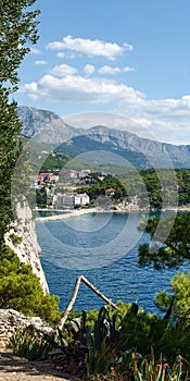 Panorama on Makarska and Biokovo Massive.