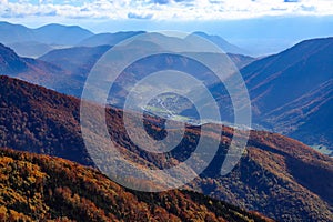 Mala fatra. Mountains landscape. Autumn landscape. Panorama mountains. Karpaty. Slovakia mountains