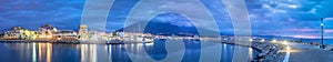 Panorama of Marbella from Puerto Banus at dusk