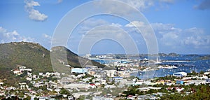 Panorama of marigot bay photo