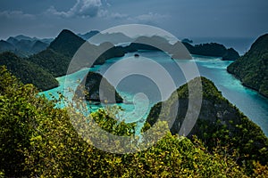 Panorama marine reserve Raja Ampat in New Guinea