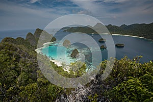 Panorama marine reserve Raja Ampat in New Guinea