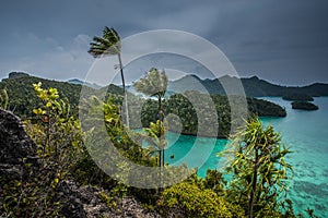 Panorama marine reserve Raja Ampat in New Guinea