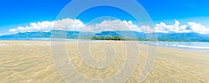 Panorama of Marino Ballena National Park in Uvita - Punta Uvita - Beautiful beaches and tropical forest at pacific coast of Costa photo