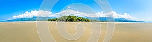 Panorama of Marino Ballena National Park in Uvita - Punta Uvita - Beautiful beaches and tropical forest at pacific coast of Costa