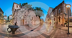 Panorama of Marmontova Street in the Old Town of Split, Dalmatia