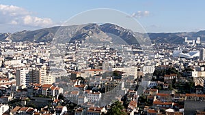 Panorama of Marseille, France.