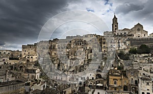 Panorama of Matera, Italy