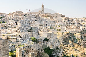 Panorama of Matera rocks photo