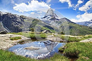 Panorama of Matterhorn, Switzerland.