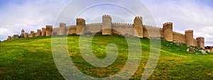 Panorama of medieval town walls