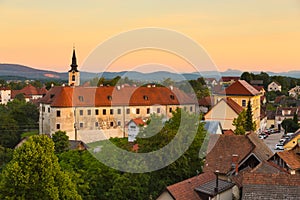 Panorama of Metlika, Slovenia, Europe.