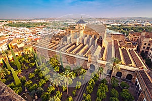 Panorama of Mezquita in Cordoba, Spain photo