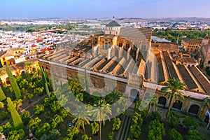 Panorama of Mezquita in Cordoba, Spain photo