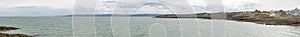 Panorama of Moelfre harbour in Anglesey North Wales