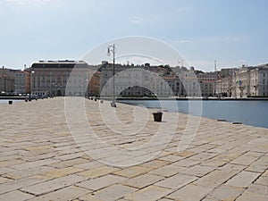 Panorama from Molo Audace pier in Trieste