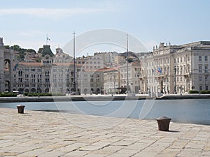 Panorama from Molo Audace pier in Trieste