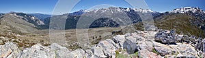 Panorama of Monte Rotondo Mountain massif in Central Corsica