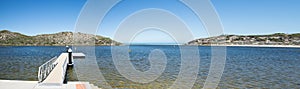 Panorama of Moore river lagoon and jetty