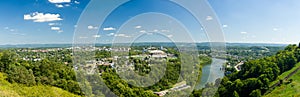Panorama of Morgantown and WVU in West Virginia