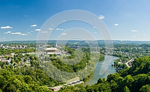Panorama of Morgantown and WVU in West Virginia photo
