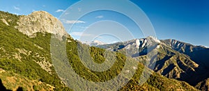 Panorama of Moro Rock in Sequoia National Park photo