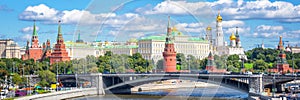 Panorama of Moscow Kremlin and the Moskva river Russia photo