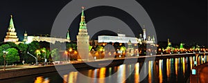 Panorama Moscow Kremlin night scense