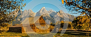 Panorama - Moulton Barn in Grand Teton National Park