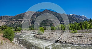 Panorama of Mounain Stream in Wyoming