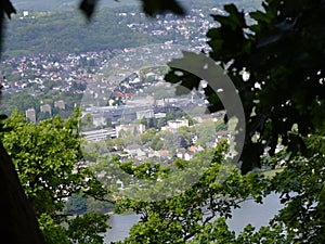 Panorama at Mount Drachenfels in the Mountains Siebengebirge, Nprth Rhine - Westphalia