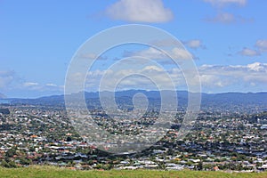 Panorama from mount eden in new zealand