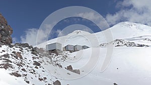 Panorama of mount Elbrus. Europe`s highest point.