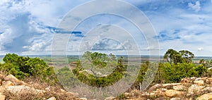 Panorama from Mount Inkerman Scenic Lookout over Landscape of Queensland, Australia