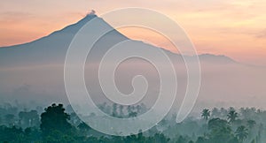 Panorama of Mount Merapi