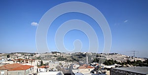 Panorama of mount of olives in Jerusalem, Israel