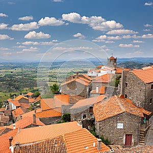 Panorama of mountain european village / Monsanto / Portugal photo