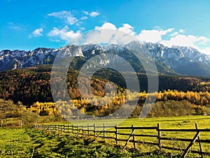 Panorama mountain landscape - autumn