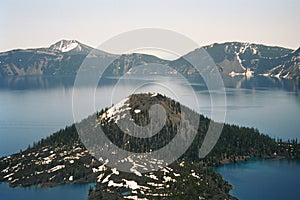 Panorama Mountain Landscape in Crater Lake National Park, Oregon