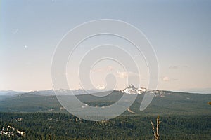 Panorama Mountain Landscape in Crater Lake National Park, Oregon