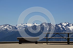 Panorama Mountain Landscape at Hurricane Ridge in Olympic National Park, Washington