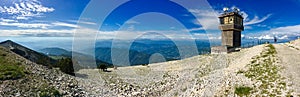 Panorama of mountain top of the Mont Ventoux in the Haute-Provence