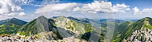 Panorama from the mountain top - West Tatras, Slov